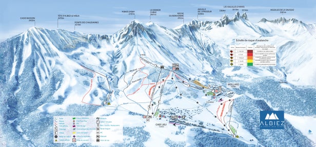 Mapa tras Albiez Montrond