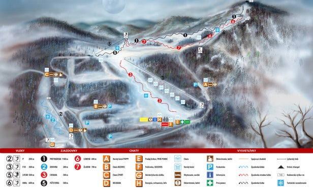 Mapa tras Bezovec