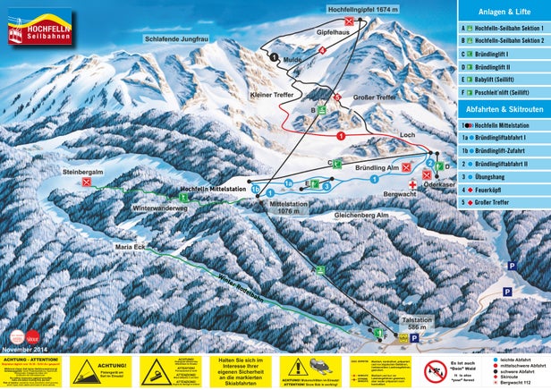 Mapa tras Hochfelln - Bergen
