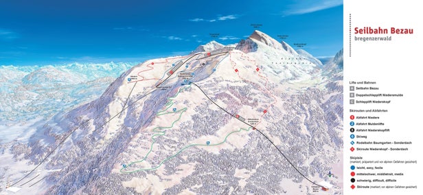Mapa tras Andelsbuch Niedere