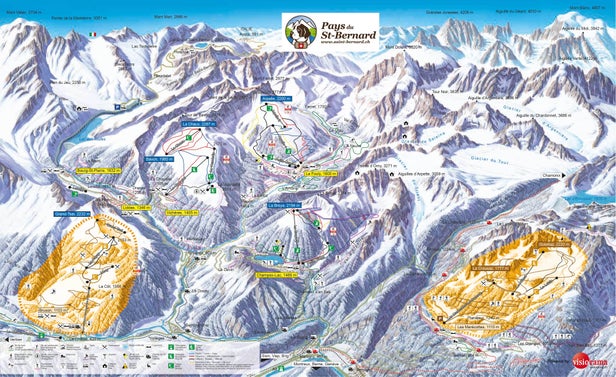 Mapa tras Champex - Lac