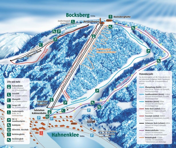 Mapa tras Bocksberg
