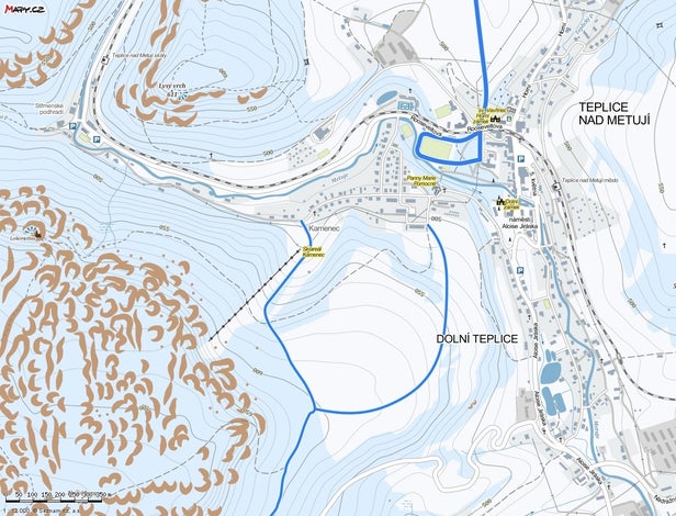 Mapa tras Kamenec