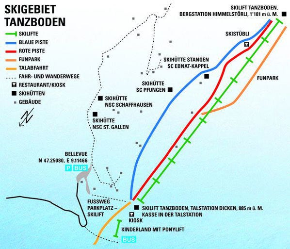 Mapa tras Ebnat - Kappel
